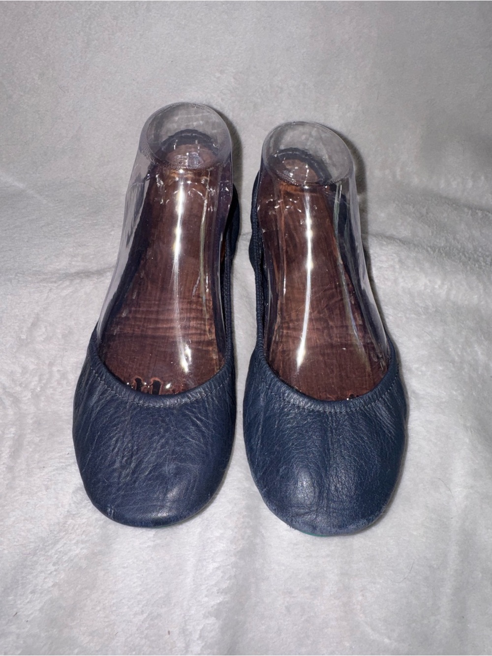 Tieks Classic Navy Leather Ballet Flats - Women's Comfort Slip-Ons